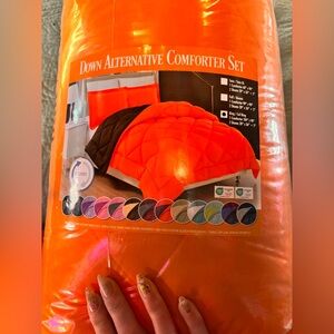 Vibrant Orange Down Alternative Comforter Set